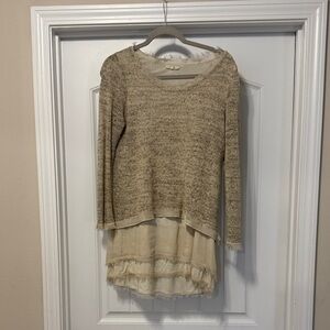 Easel Cream Textured Sweater